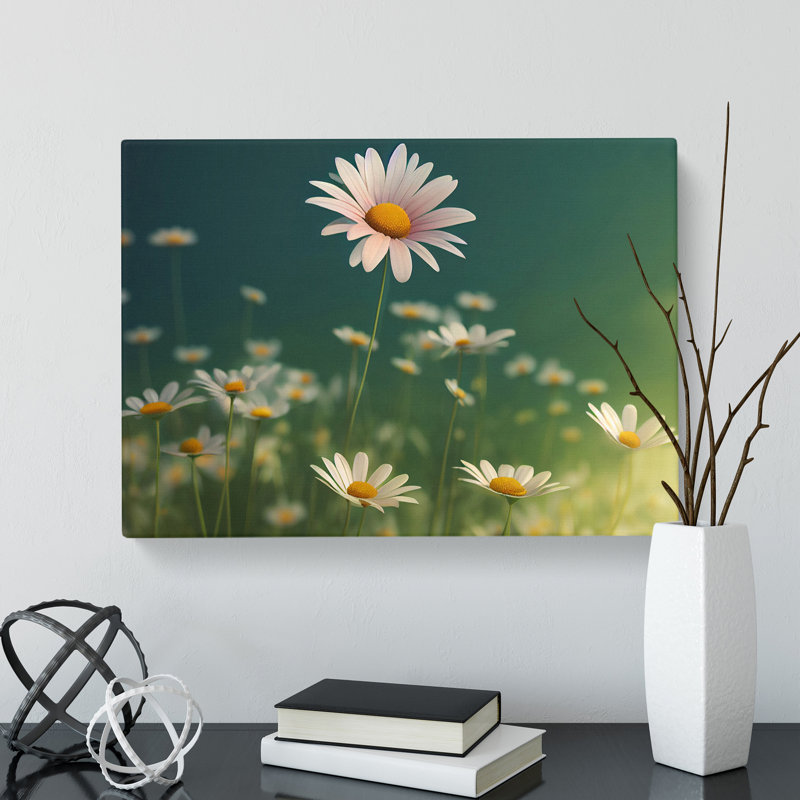 Beauteous Daisy Flowers - Wrapped Canvas, 50cm H x 76cm W x 3cm D