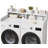 2-Tier Washer & Dryer Countertop with Shelf – 54” Laundry Topper with Non-Slip Pad, Folding Surface Over Machines, Engineered Wood-148469838