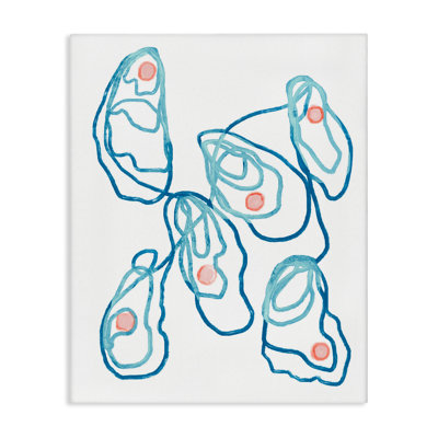 Minimalist Oyster Outline Canvas, design par Lil 'Rue