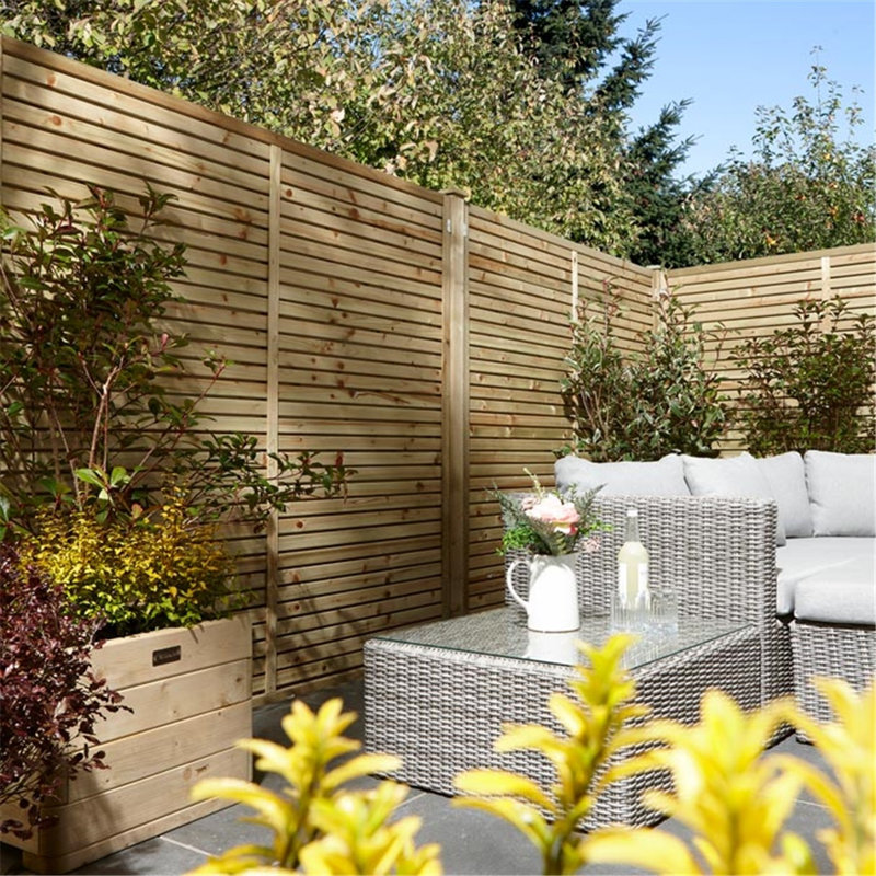 Brekyn Solid Wood Fence Panels Included, 150cm H x 180cm W x 5cm D