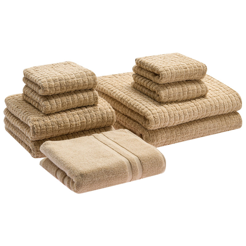 Set of Towels Atai Cotton, Beige, 9  Piece Towel Set