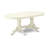 5 Piece Dinette Set for 4 Includes an Oval Dining Room Table with Butterfly Leaf and 4 Dining Chairs, Linen White