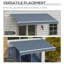 Auvent de terrasse rétractable avec auvent à manivelle 12 po x 10 pi Outsunny-1108620160