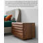 Table de chevet moderne en bois massif, équipée de rails coulissants à fermeture douce, convient aux chambres à coucher