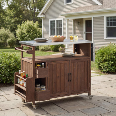 Chariot de cuisine pour l'extérieur 54,33 "Farmhouse