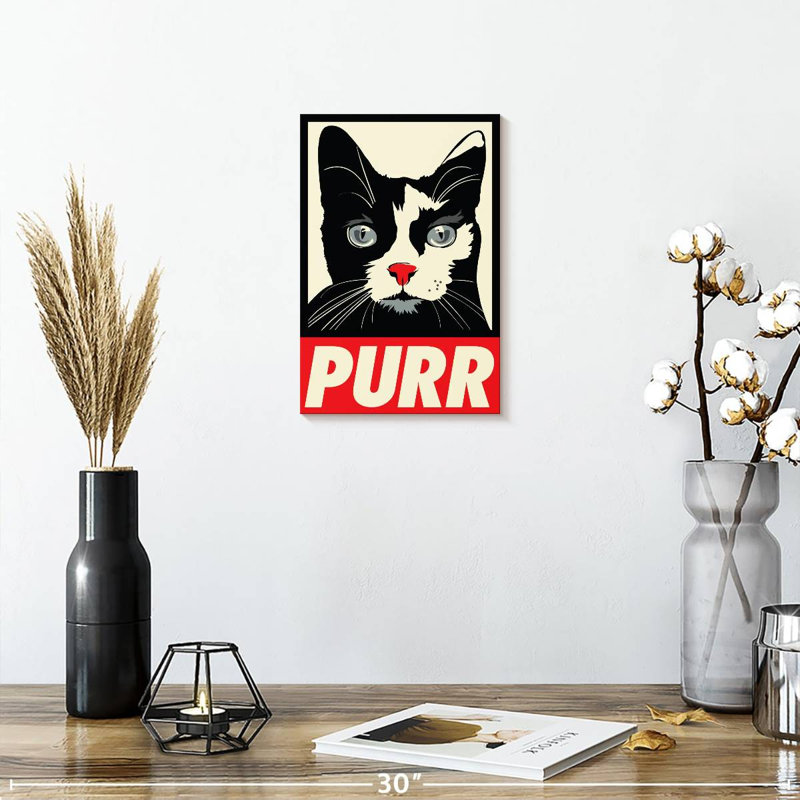 Brampt Purr Propaganda, 12" H x 8" W