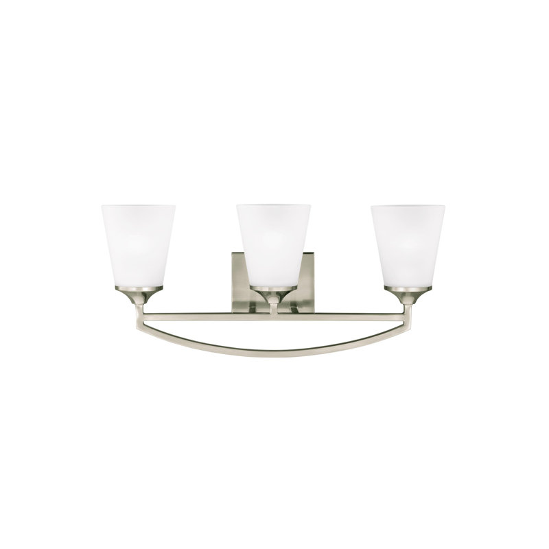 Hanford Three Light Wall / Bath from Generation Lighting , Brushed Nickel, Yes