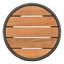 Méridienne: méridienne avec corde grise, table d'appoint tissée ajustable et compacte, corde confortable près de la piscine pour la terrasse: coussins en bois d'aspect meuble, conception portative