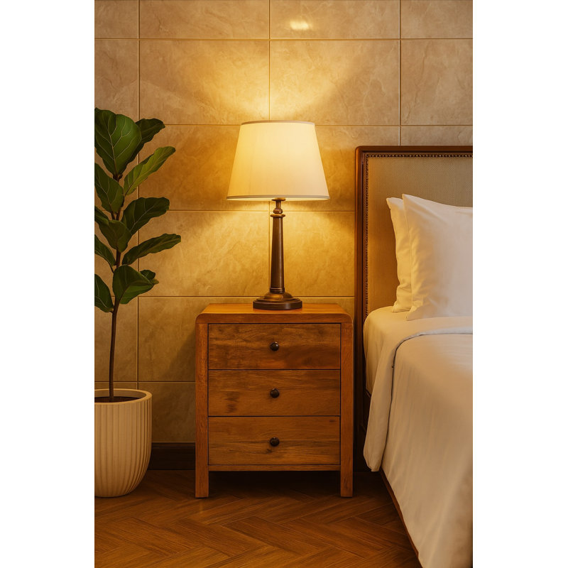 Barchov 45cm W Solid Wood Bedside Table
