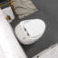 Toilette en forme d'œuf à jet simple 1,28 l blanc brillant - Design pour une salle de bain distincte, siège à dégagement rapide, porcelaine sans soudure, nettoyage en douceur, eau, hauteur standard ergonomique, chasse d'eau silencieuse