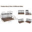 Rangement pour coiffeurs, coiffeuse de comptoir de bain, plateaux de salle de bain pour les cheveux, maquillage (bois-noir)