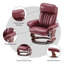 Fauteuils inclinables avec repose-pieds Kimmons, fauteuil inclinable pivotant à 360 degrés avec massage, similicuir-365547795