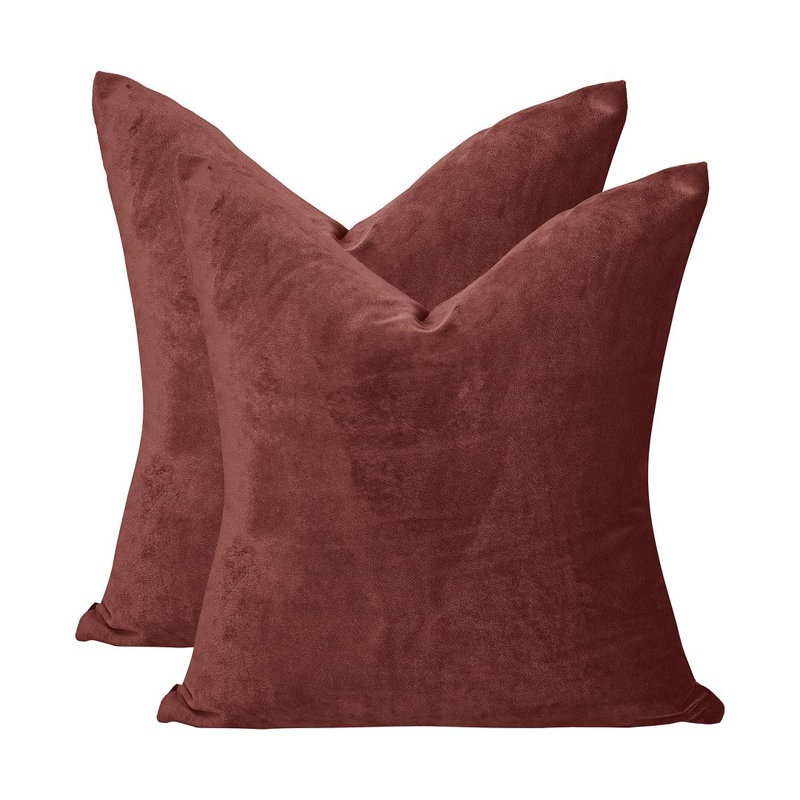 Matte Velvet Cushion Cover - 1 Pc, 56cm x 56cm, Carmine Crimson