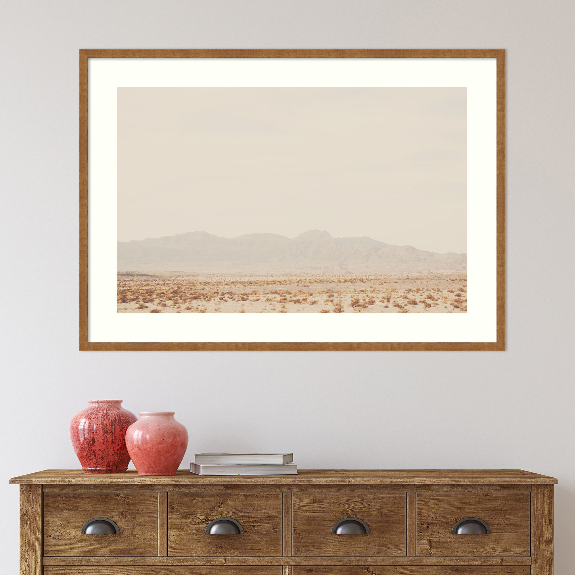 California Dreaming by Laura Evans, Natural Framed Paper, 25" H x 35" W x 1.5" D