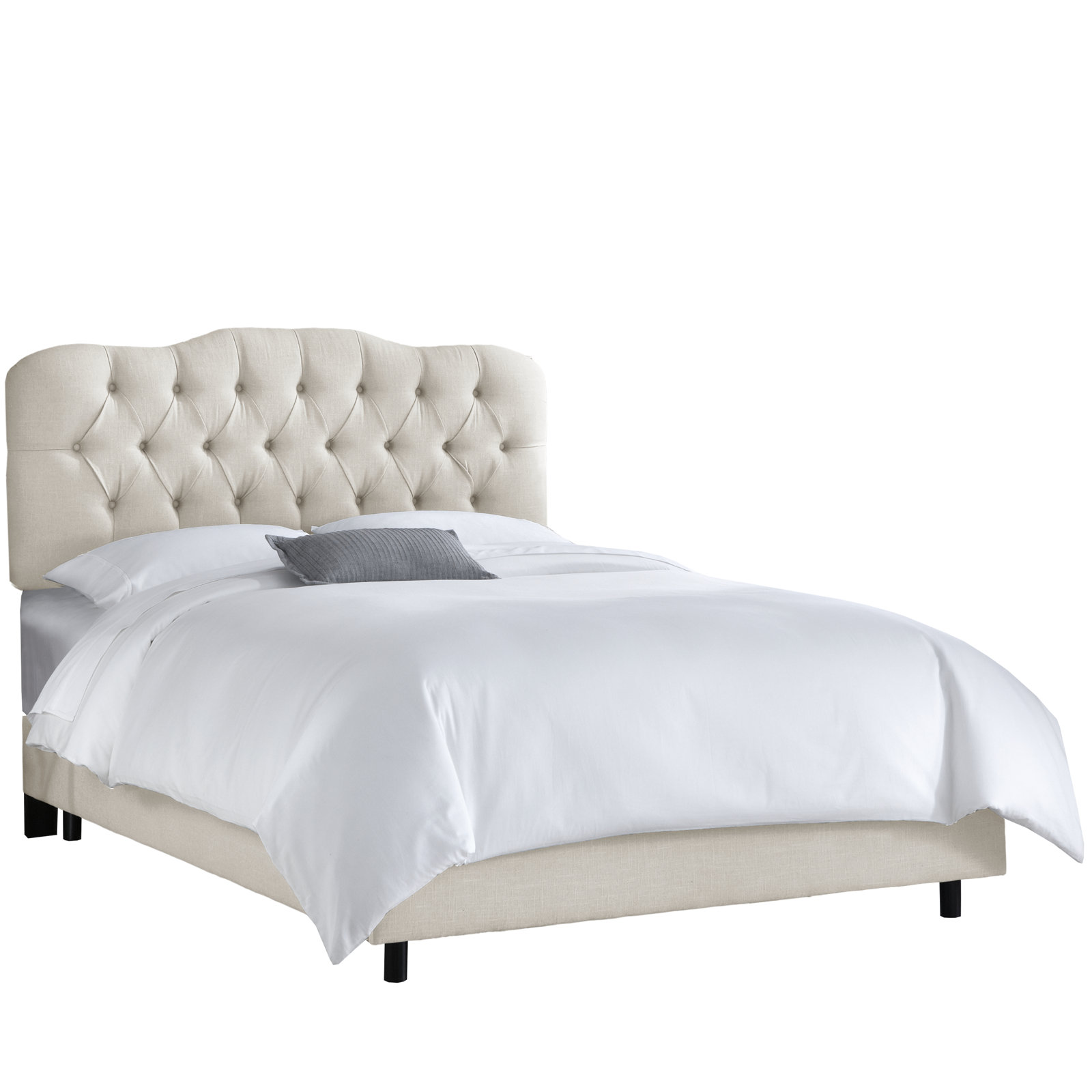 Rodan Upholstered Bed, King, Classic Talc Linen