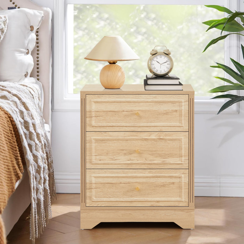 Commode 3 tiroirs l 23,63 po, Noyer