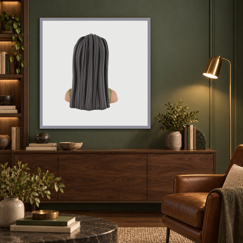 Good Black Art – “Jie” Wall Art By PJ Harper | Ready-To-Hang Limited-Edition Photographic Print, 16" H x 16" W, Silver