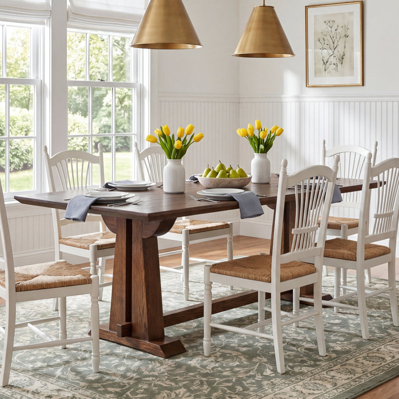 Glenlee Oak Solid Wood Dining Table