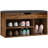 Shoe Bench Entryway Rack w/ Padded Cushion for Hallway, Rustic Brown