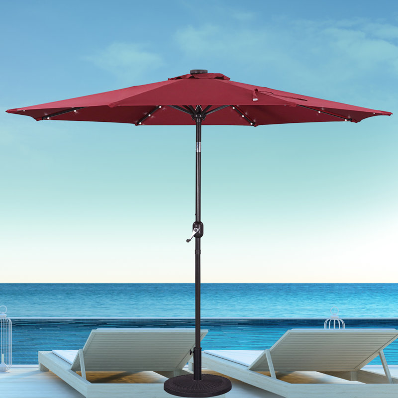  Parasol de marché 9 pi, Rouge, H 90,6 po x l 108 po x P 108 po