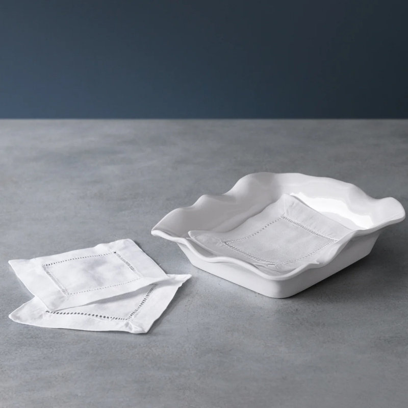 White Luxury Melamine Beverage Napkin Holder