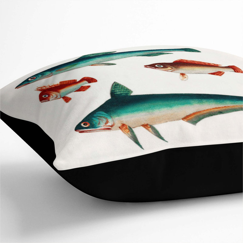 Square Throw Cushion, 55cm H x 55cm W x 20cm D, Black