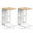 C-shaped End Table Set with Charging Station