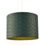 18cm H Leather Drum Lamp Shade ( No Direct Attachment Method ) in Green