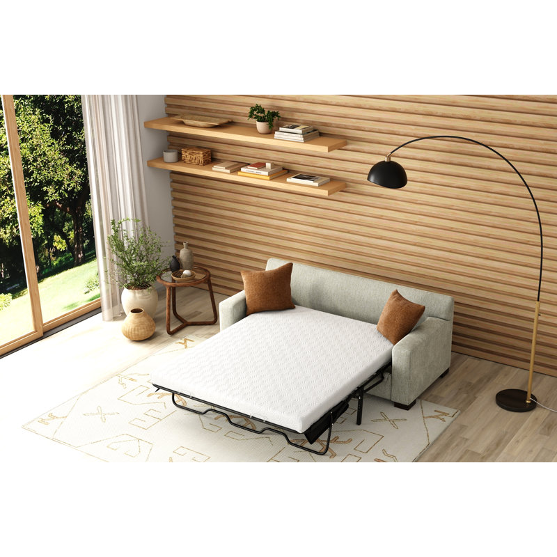 Grand canapé-lit avec matelas en mousse à mémoire de forme Tess