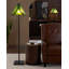 Lampe sur pied 63 po en métal bronze huilé avec verre vert