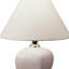 Lampe de table 13 po en céramique de forme ivoire avec finition ivoire