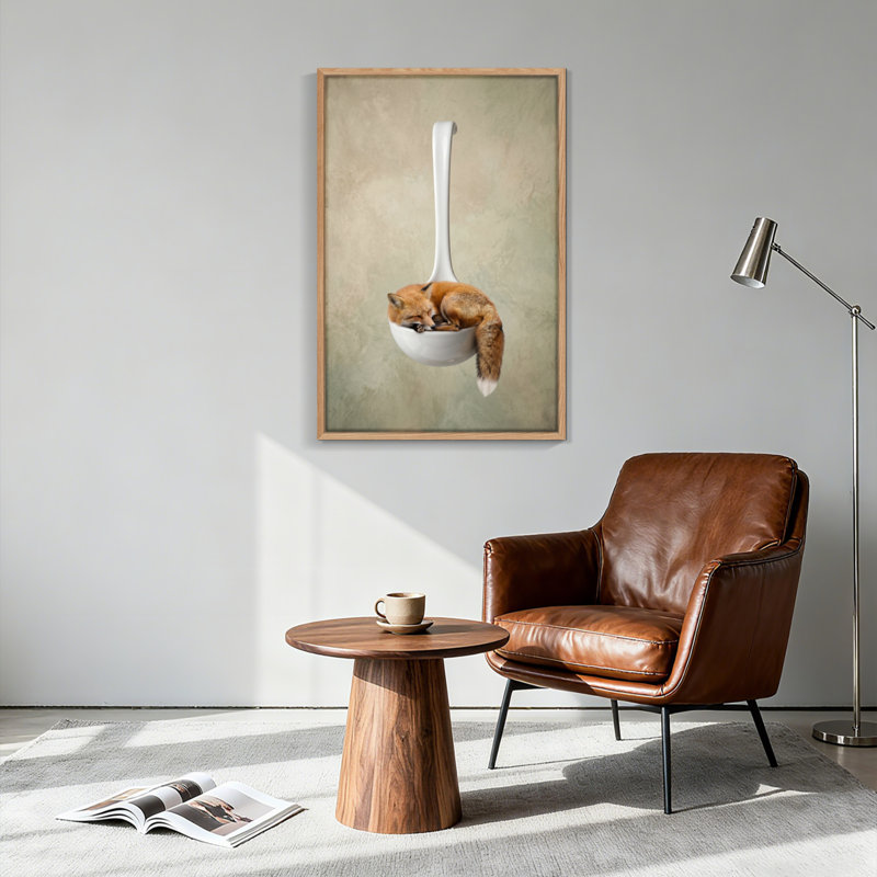Fox Spoon, reproduction d'art sur toile, ensemble de 1, Naturel, 24"H x 18"W