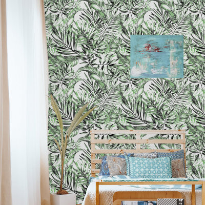 Tropical Leaves Paintable Wall Mural