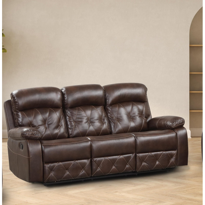 84" Upholstered Manual Reclining Sofa