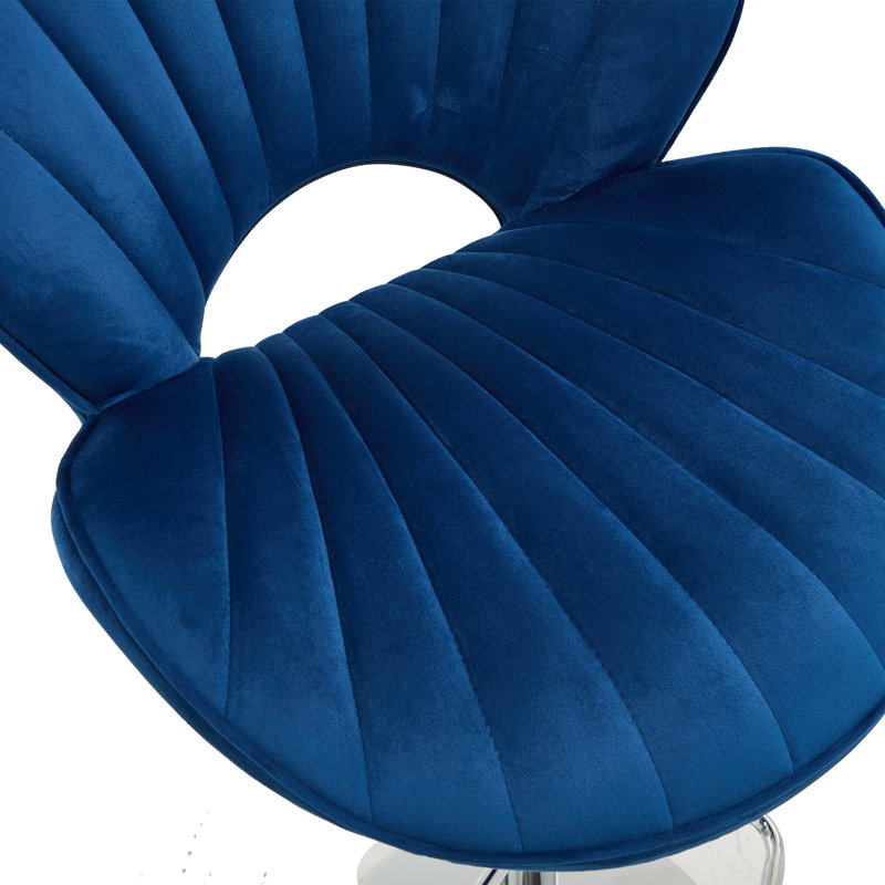 Ensemble de 2 tabourets de bar réglables avec dossier et repose-pieds (sans la table), Marine