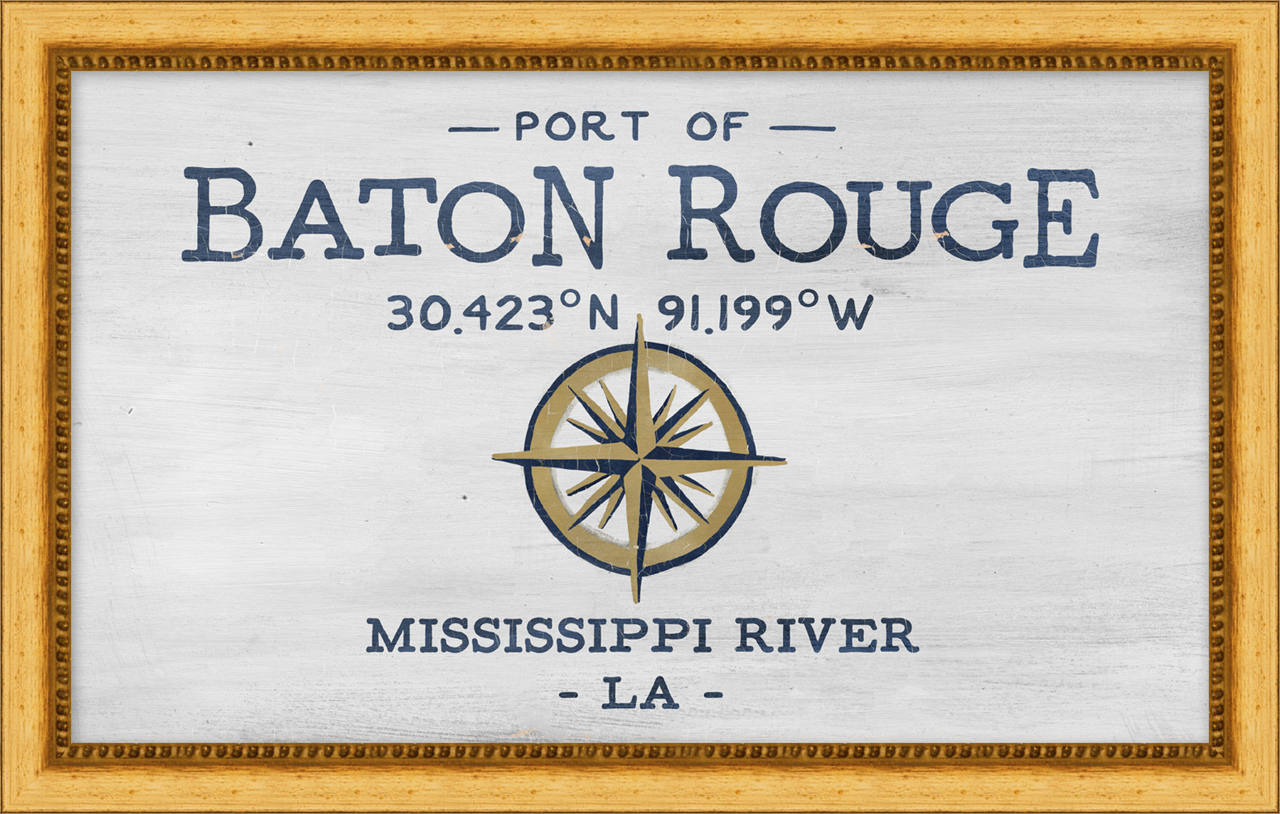 Wendover Art Group Baton Rouge Picture Frame Textual Art on Paper