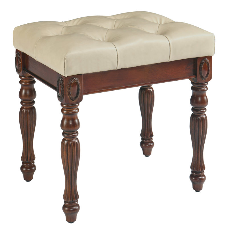 Tabouret de piano d'appoint en bois massif