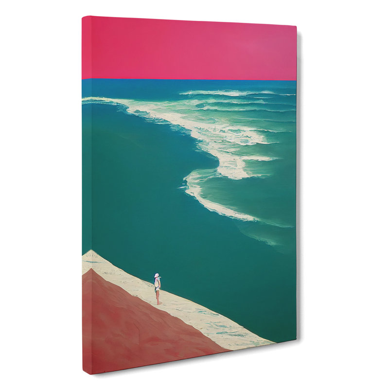 Alone On The Beach - Wrapped Canvas, 50cm H x 35cm W x 3cm D