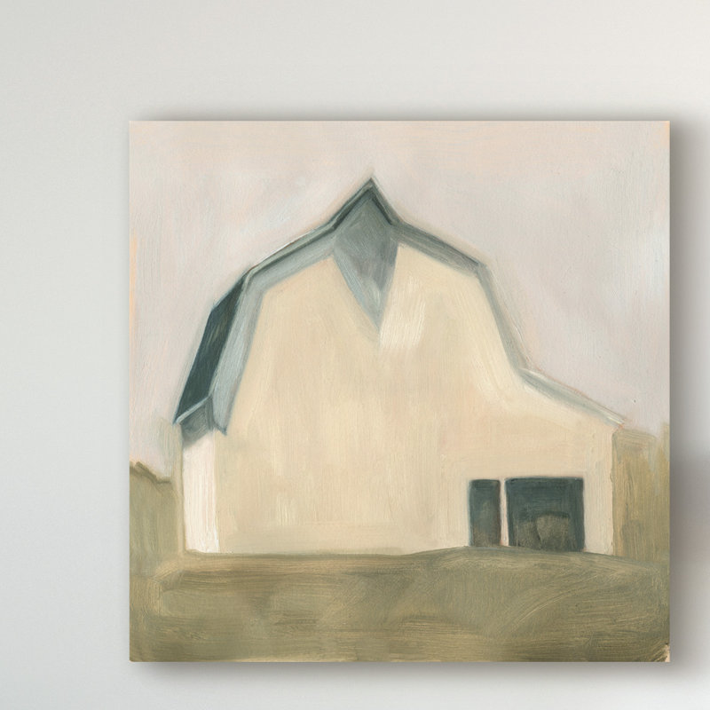 « serene grange iv », peinture sur toile tendue, H 35 po x l 35 po x P 2 po