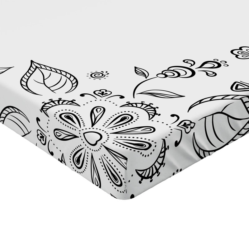 Ensemble de 2 drap-housse à motif floral Ambesonne, Ensemble de draps pour lit très grand californien