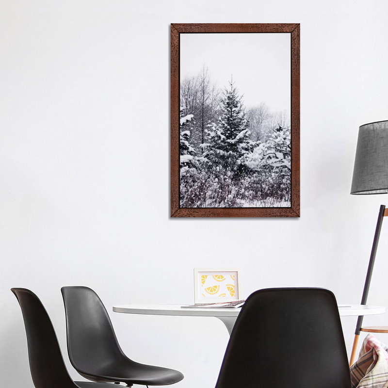 Winter Pines by Chelsea Victoria - Print on Canvas, Brown Floater Framed, 101.6 cm H x 66.04 cm W