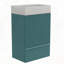 Meuble-lavabo rayé noir mat avec lavabo en céramique-349107822