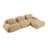 Camel Corduroy L-Shaped Modular Sectional Sofa, No Assembly Ergonomic Pet-Friendly Living Room Seating-334133320-334133327