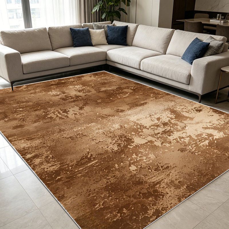 1PC distressed brown marble area rugs for Living Room, Soft and Comfortable, Suitable for all seasons, easy-to-maintain, machine washable Indoor floor mat, Under Table Farmhouse suitable for dining table, bedroom, kitchen, home office, entryway,