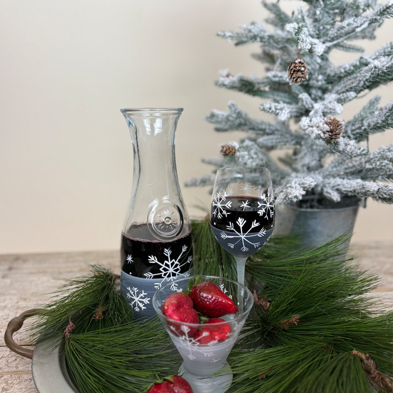 Winter Wonderland Snowflake Wine Glass S/2