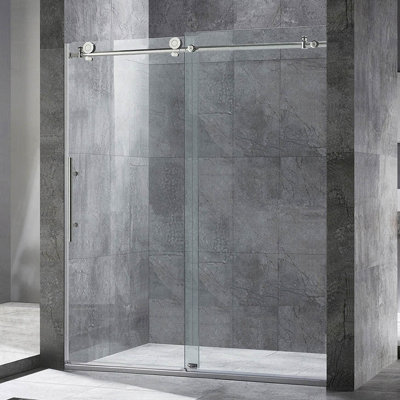 Porte de douche coulissante simple sans cadre