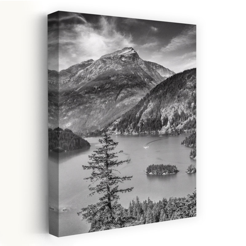 Vast Wilderness, Diablo Lake, North Cascades National Park Abstract Contemporary Forest Landscape Wall Art Print 1 Piece Wrapped Canvas Wall Art