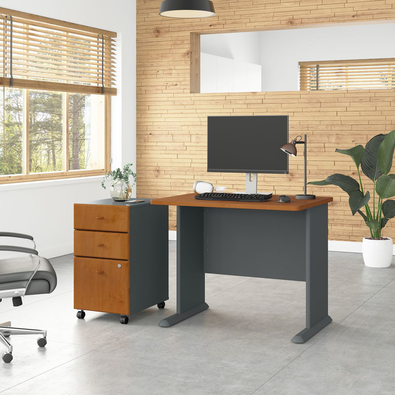 Bureau Series, Cerise / ardoise, H 30 po x l 36 po x P 27 po