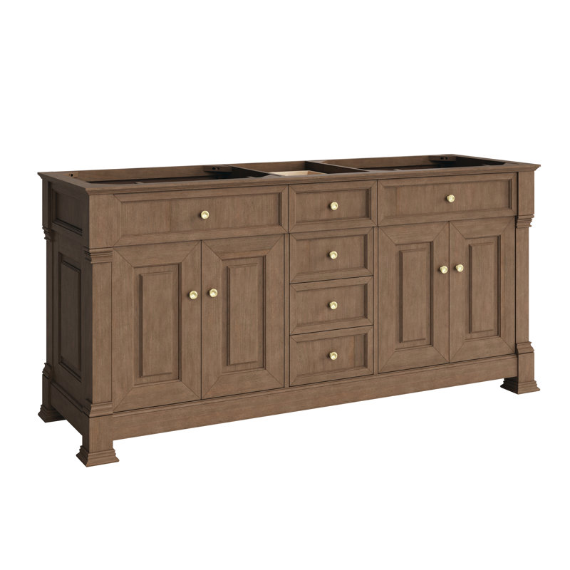 Brookfield 72'' W Double Vanity, Pecan, Tajnar Eclos