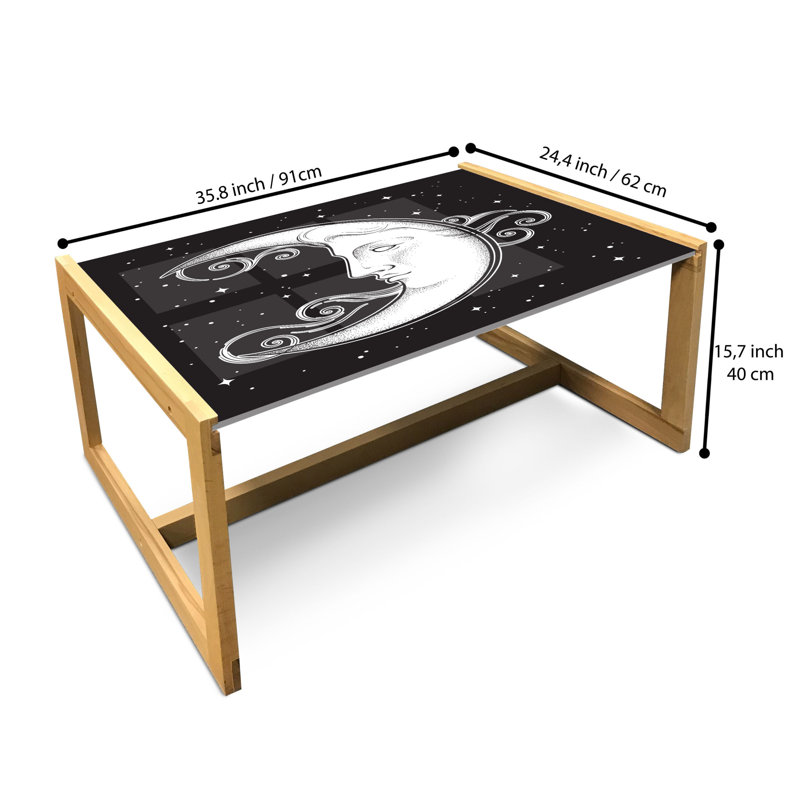 Jacyn Sled Coffee Table, 90cm H x 62cm W x 40cm D